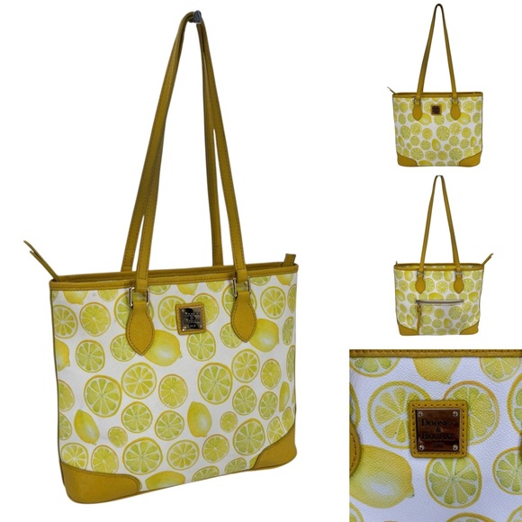 Dooney & Bourke Handbags - Dooney & Bourke Limone Lemons Richmond Shopper Tote Bag